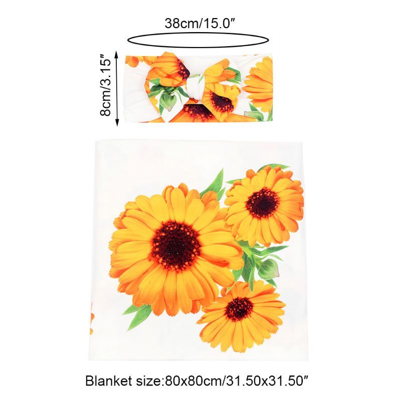 sunflower swaddle blanket