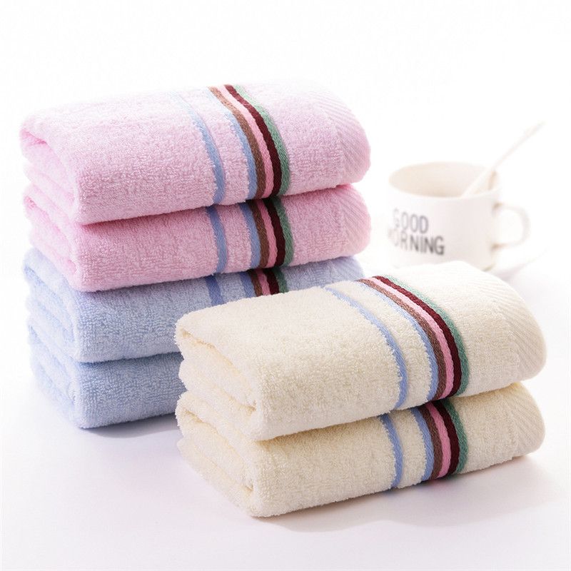 Temper_girl Household face towel soft sweat-absorbent men and women small square towel（white） 