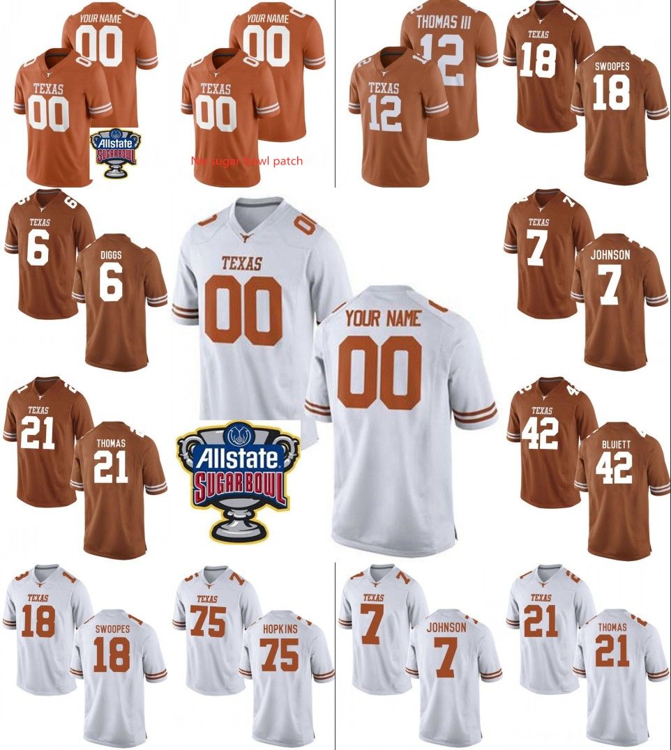 texas longhorn jersey personalized