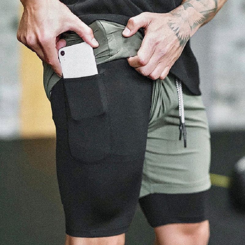 shorts 2 in 1 mens