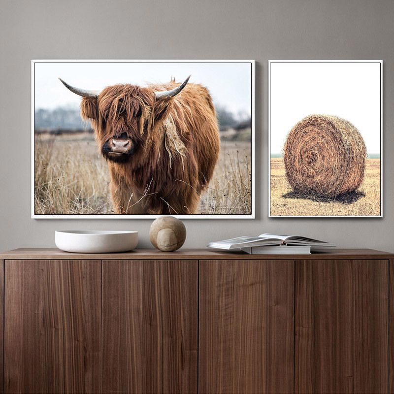 2020 Farm Cabin Wall Art Landscape Canvas Poster Nordic Cow Wheat Wood Print Painting Scandinavian Decoration Pictures Home Decor From Haloqueen 8 77 Dhgate Com