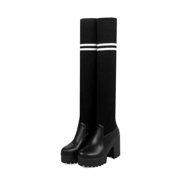 thigh high rubber rain boots