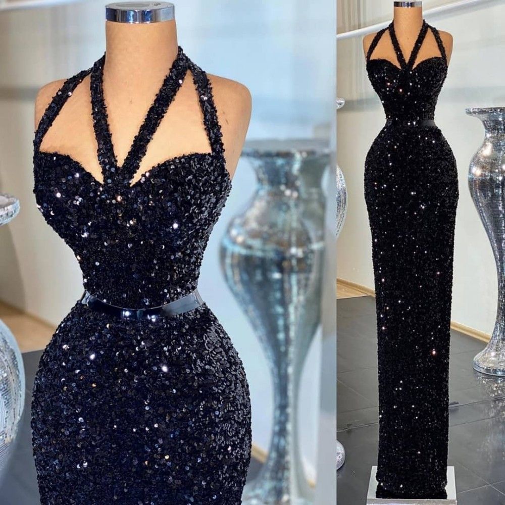 Navy Blue Prom Dresses Sequence Dresses 