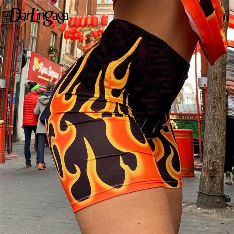 printed biker shorts