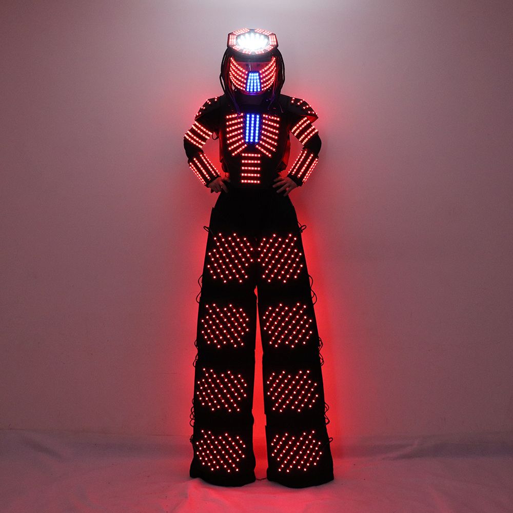 compensar fusión calor Disfraces zancos Walker Robot LED traje-robot de luz LED para el partido Rendimiento festival de compensar fusión calor Disfraces zancos Walker Robot LED traje-robot de luz LED para el partido Rendimiento festival de