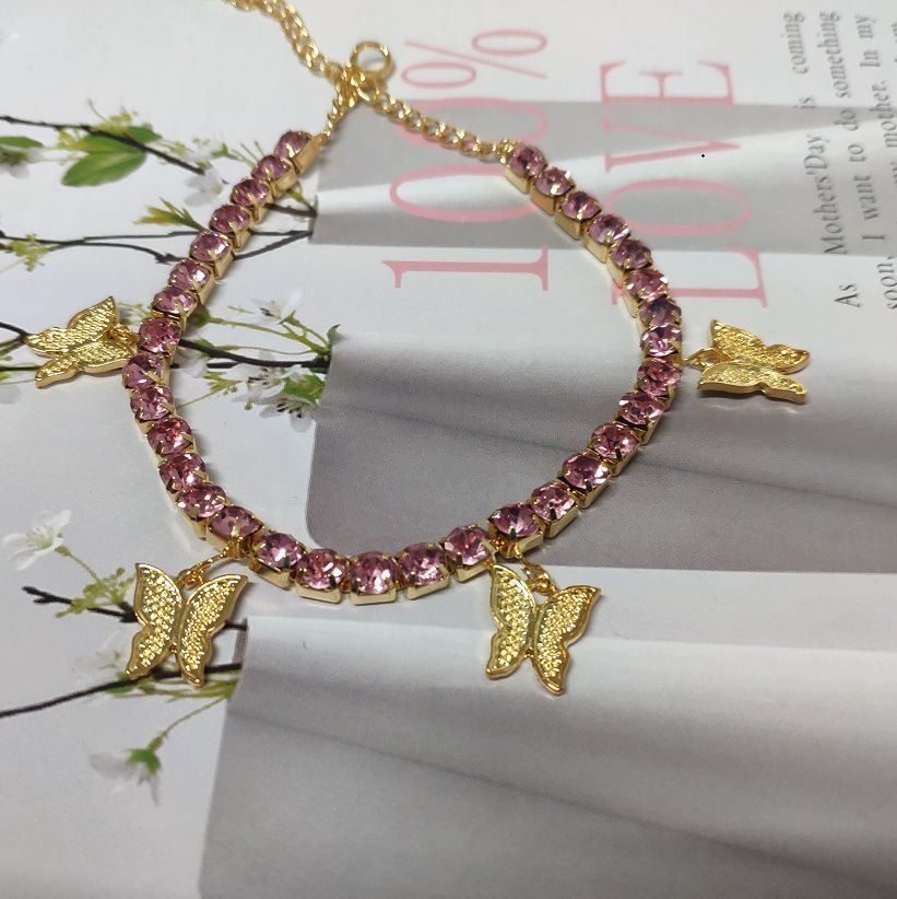 Design01 Gold de strass rosa