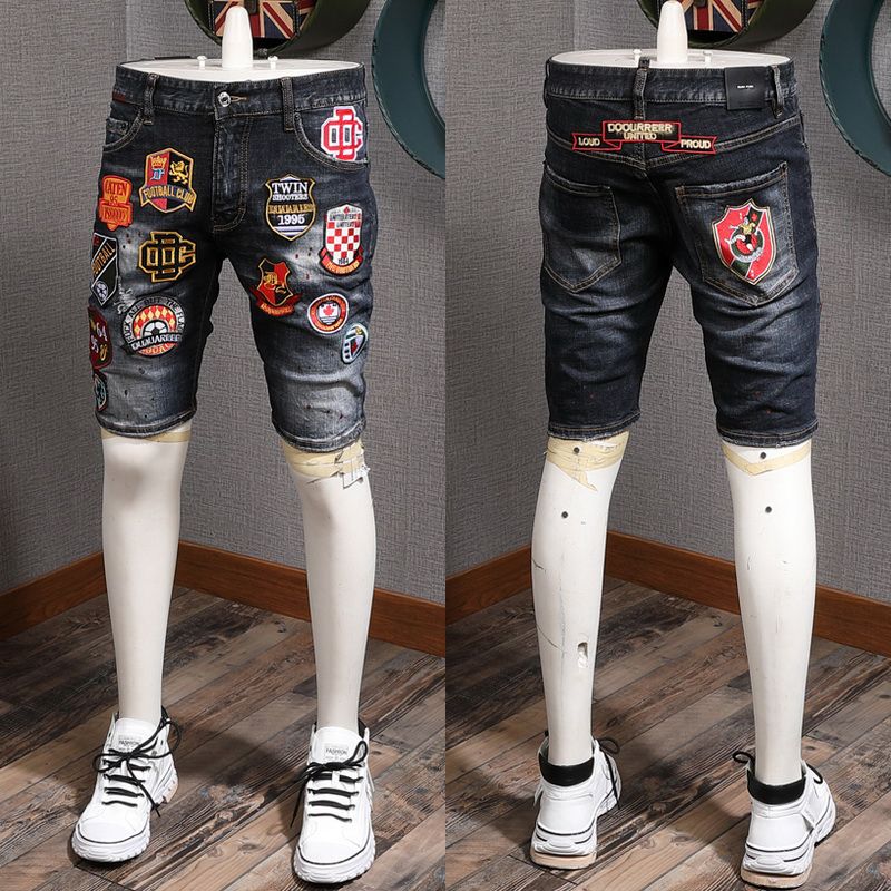 Acquistare Patch Da Ricamo Pietra Lavaggio In Pietra Bleached Denim Shorts  Moda Uomo + Casual Jeans Corti Uomo Pantaloni Corti Da Uomo Cowboy  Economico | Consegna Veloce E Qualità | It.Dhgate