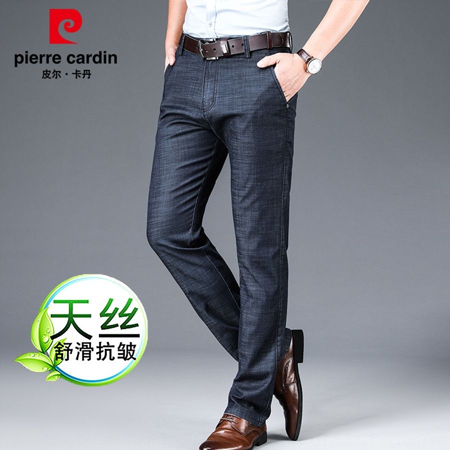Compra Lysel Pierre Cardin Y Pantalones Y Pantalones Vaqueros De Los Hombres  De Tencel Del Estiramiento De Los Pantalones Vaqueros Pantalones Casuales  De Los Hombres De Negocios Barato | Entrega Rápida Y