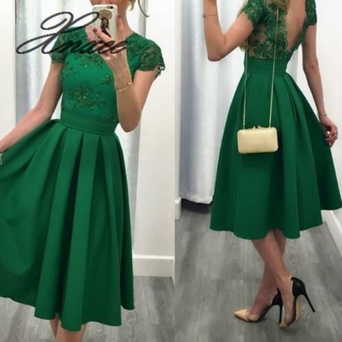 blue green lace dress