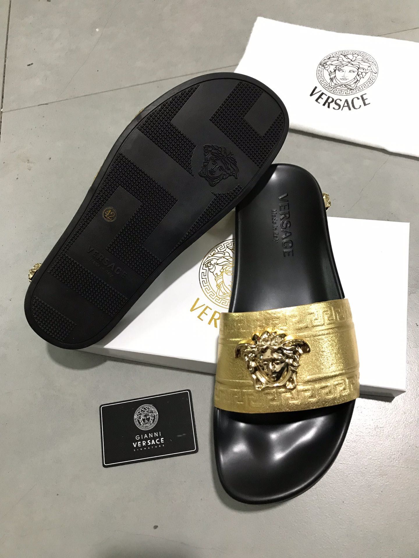 fake versace slides