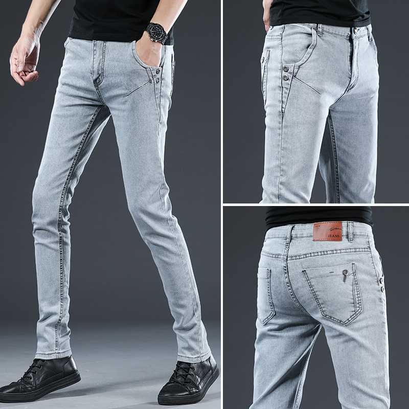 light blue mens jeans slim