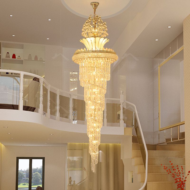 Bulk Long Crystal Chandelier Lights For Villa Compound Building Staircase Hotel Lobby European Luxurious Pendant Lighting Fixture From Lightzone 666 34 Dhgate Com Bulk Long Crystal Chandelier Lights, Long Crystal Chandelier Lights