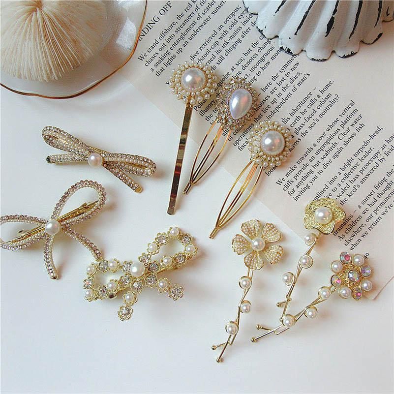 Vintage pearl women hair clips rhinestone women designer hair clips fashion girls barrettes hair accessories for Vintage pearl women hair clips rhinestone women designer hair clips fashion girls barrettes hair accessories for