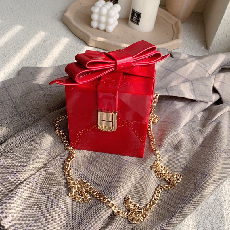red square purse