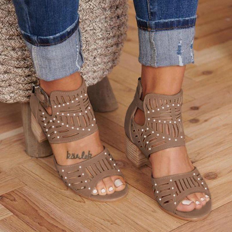 medium heel wedge sandals