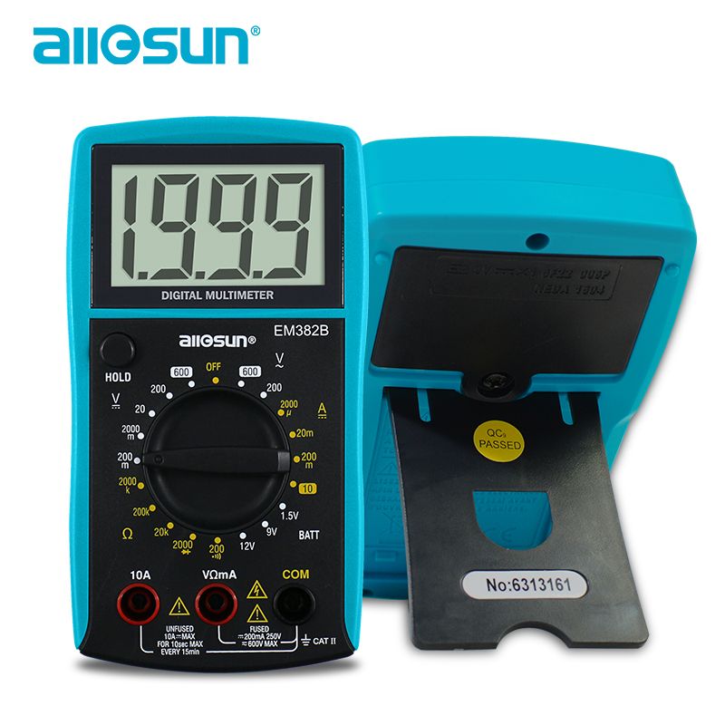 Digital Multimeter Handheld multimeter measures DC and AC voltage Large Display