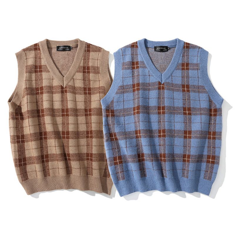 GRMO Men V-Neck Knitted Wool Blend 