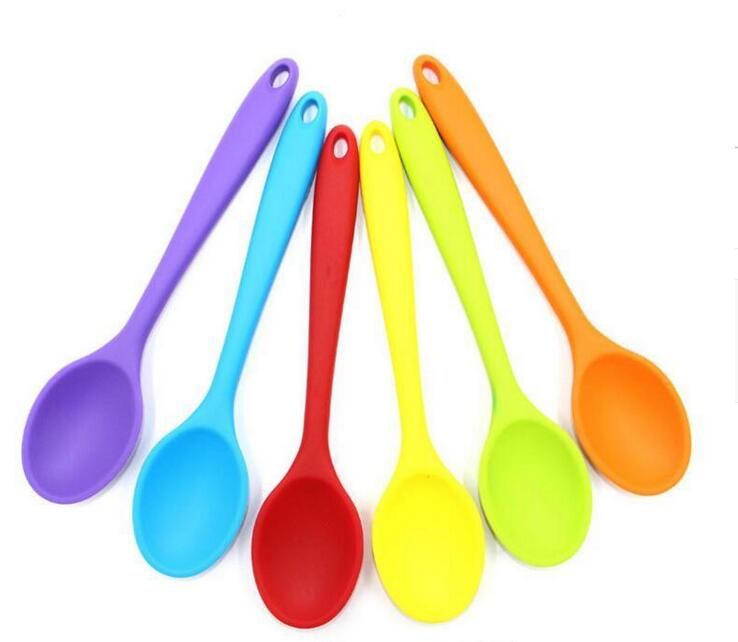 2021 Food Grade Silicone Integrated Scoop Multicolor Large Size Spoons