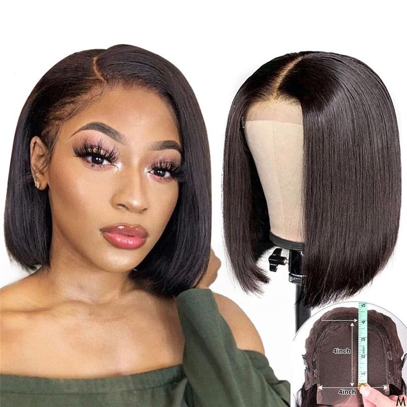 4*4 Lace closure Wigs bob style FD53150666 human hair short cut lob wig natrual 4*4 Lace closure Wigs bob style FD53150666 human hair short cut lob wig natrual