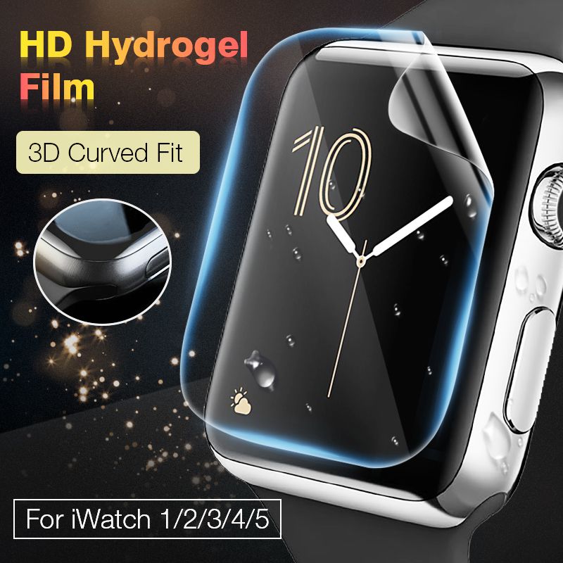 Compra Pantalla 3D Gurved Blanda De Hidrogel Protector Completo No Es De  Vidrio Templado De Cine Para Apple Watch Series SE 6 5 4 3 2 1 38 Mm 42 Mm  40