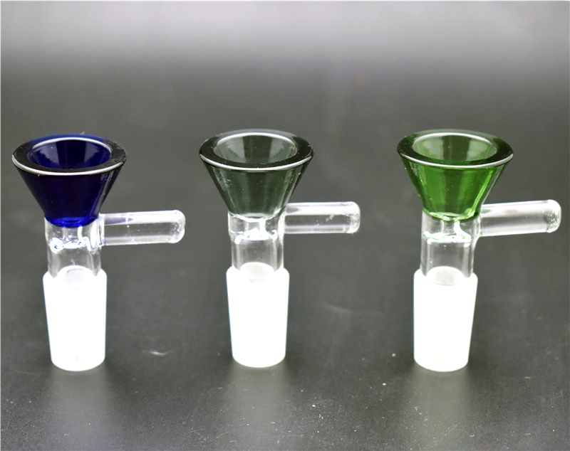 2020 WHOLESALE 14.4mm 18mm Glass Bowl Funnel Slide Piece Slides Bongs