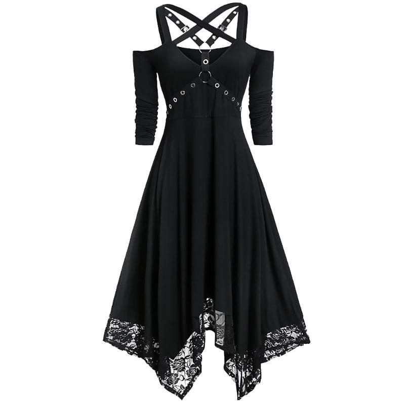 black goth dress plus size