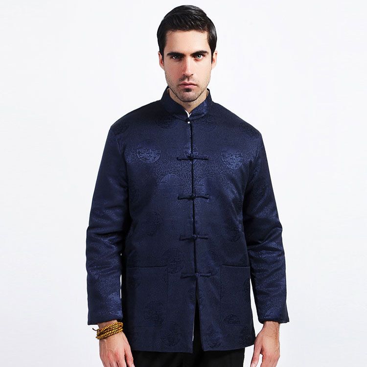 Blue Winter Men Cotton Padded Jacket 