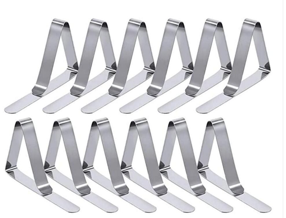 2021 Table Clips Tablecloth Clips Picnic Table Clip Flexible Stainless