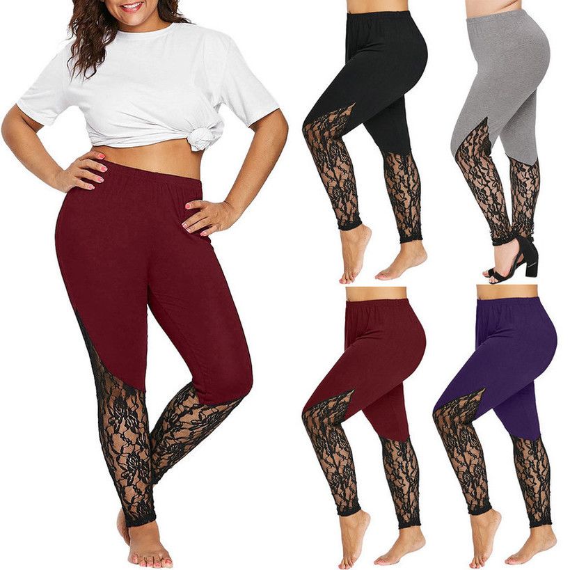 plus size lace leggings