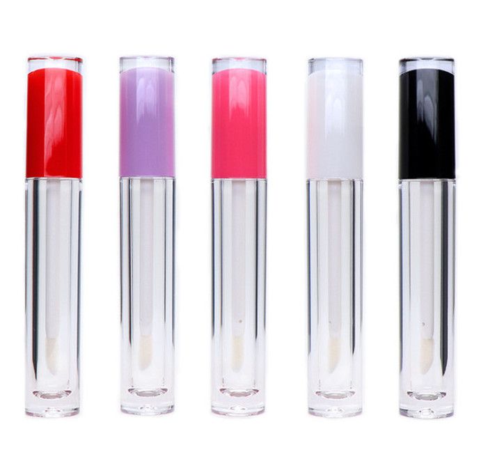 2020 New 5ml Empty Lip Gloss Bottle,Pink Cap DIY Plastic Lipgloss Tube