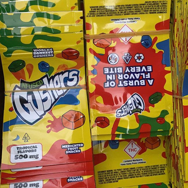 Wholesale Worlds Dankest Gushers Medicated Fruit Snack 500MG Gusher