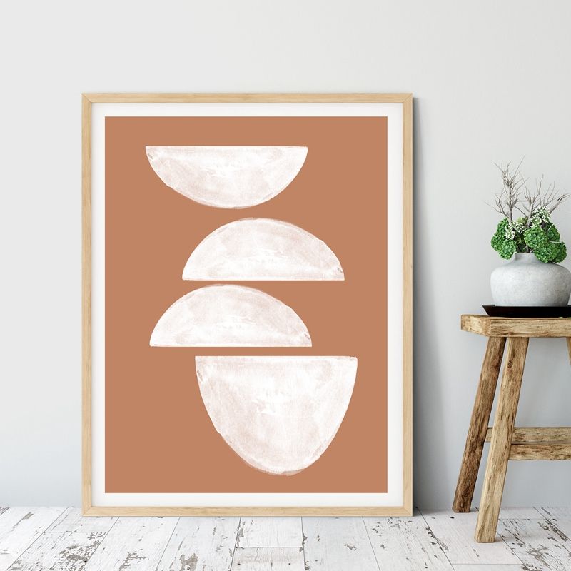2020 Abstract Terracotta Art Canvas Prints Geometric Mid Century Poster Burnt Orange Wall Art Painting Picture Living Room Home Decor From Zhu793737893 6 69 Dhgate Com