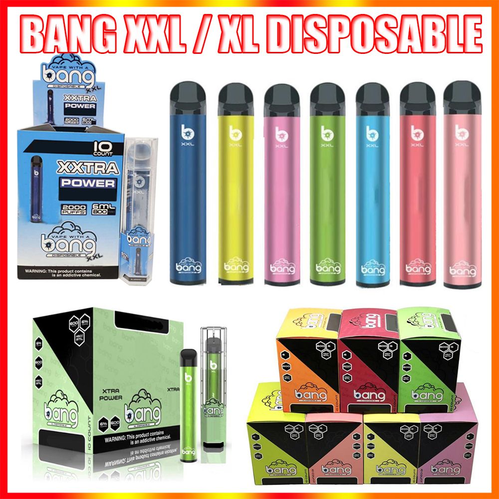 Bang XXL & XL Disposable Vape Pen Device 800mAh Battery 6ml Pods Empty