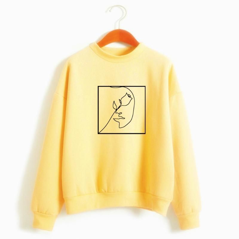 abstract face sweatshirt