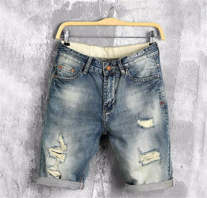 Compra Verano Hombre Pantalones Cortos De Mezclilla De Moda Para Hombre  Monopatín Harem Pantalones Cortos De Cintura Azul Clara Hombre Pantalones  Casual De Mediana Barato | Entrega Rápida Y Calidad | Es.Dhgate