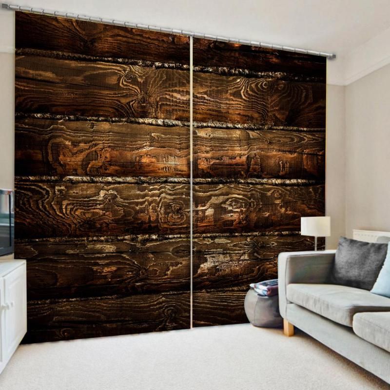 2020 Custom Size 3d Wooden Windows Curtains Thin For Living Room Bedroom Kitchen Curtains Drapes Treatments Dropship From Highqualit09 76 34 Dhgate Com