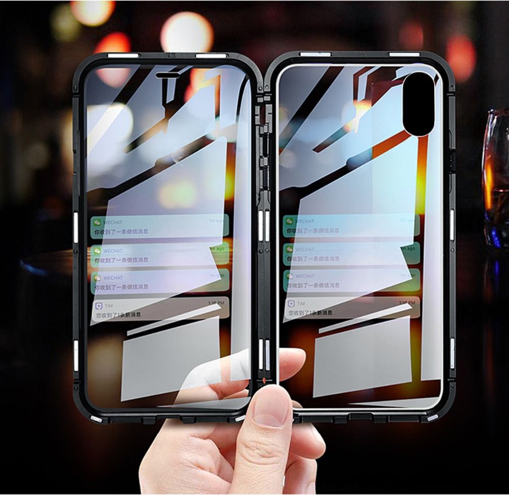 Front +Back 360 Magnetic Adsorption Metal Glass Case For IPhone 7 Front +Back 360 Magnetic Adsorption Metal Glass Case For IPhone 7