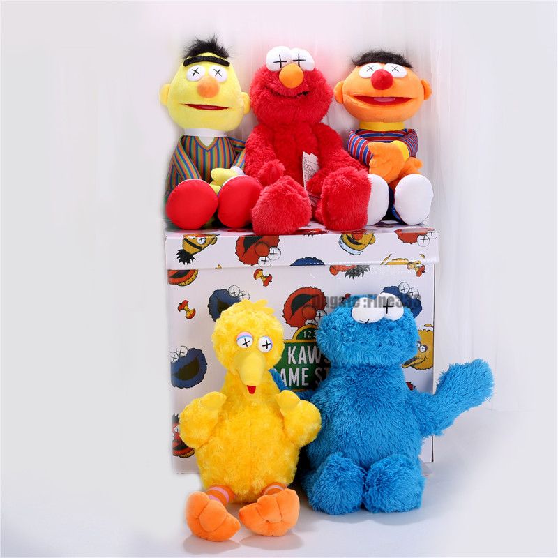 2021 Sesame Street KAWS 5 Models  Plush Toys ELMO  BIG 