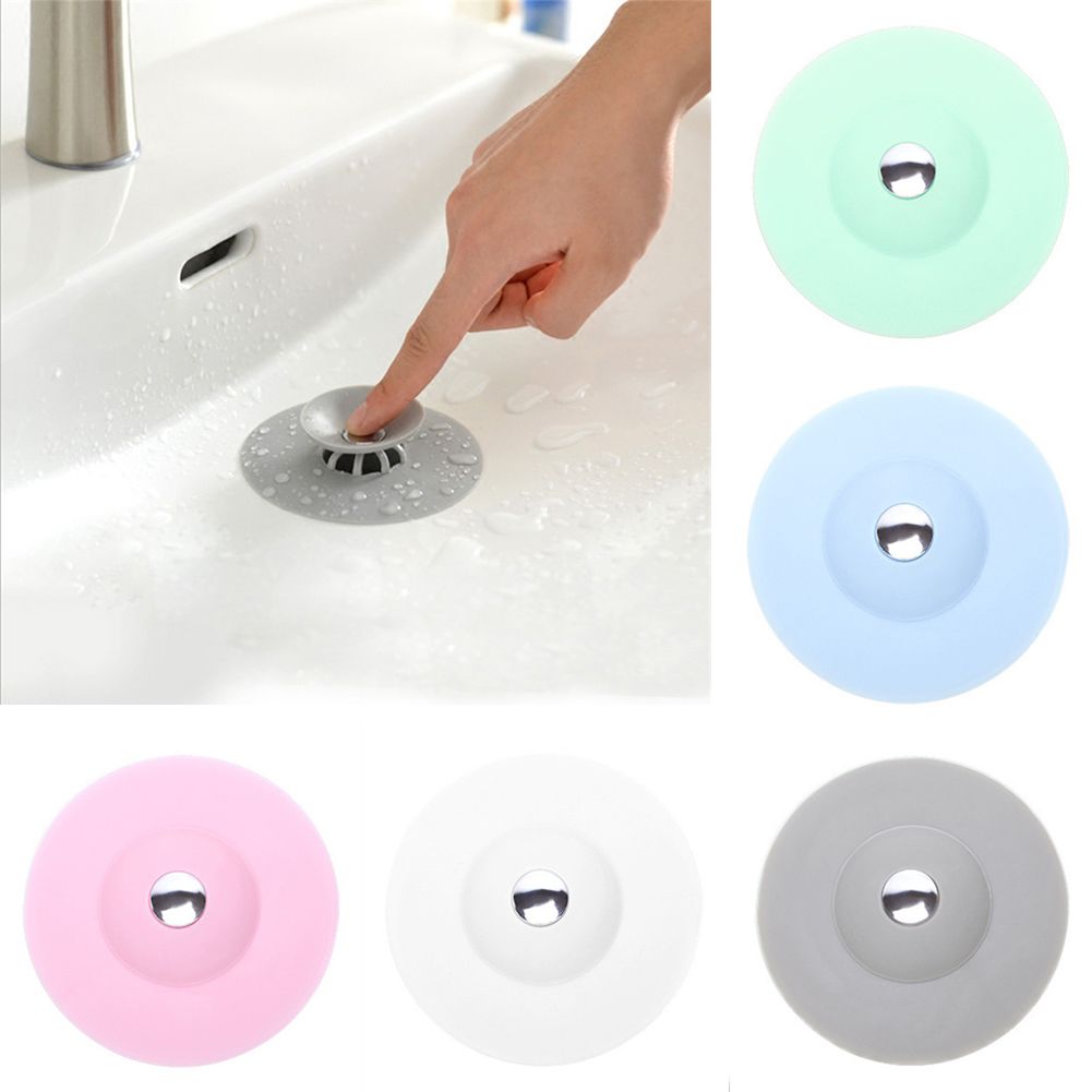 1 Pc Floor Drain Protection Cover, Hair Sink Anti-Blocking Strainer Bathtub  Shower Floor Drain Stopper Silicone Kitchen Deodorant Plug Bathroom  Accessories Drain Grey