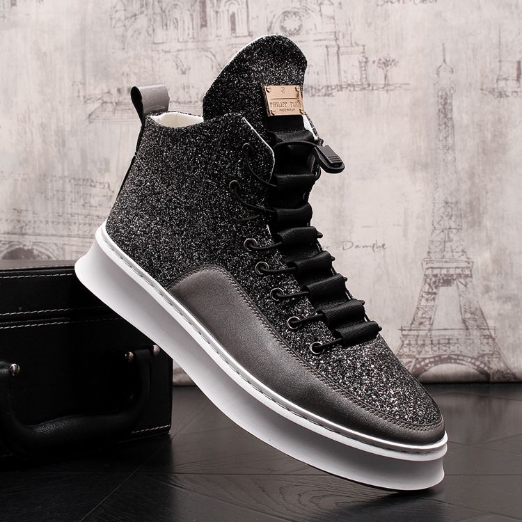 black high top booties