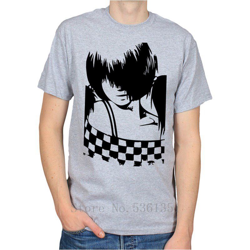 Anime Girl Checkers Manga Japanese Cartoon Emo Two Tone Hipster T Shirt Tee Mens Harajuku Funny T Shirts T Shirts Best Best Funny Shirts From Fjdh07 10 06 Dhgate Com