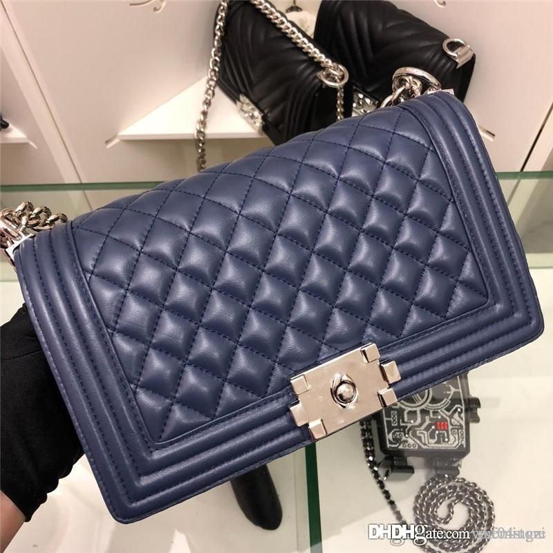 blue patent leather purse