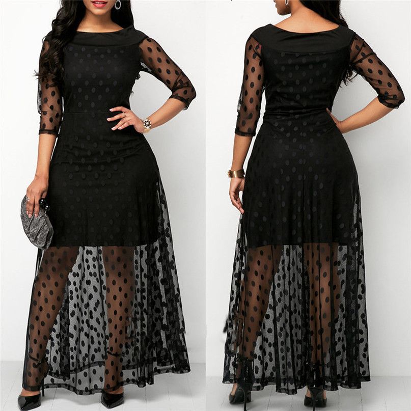 ankle length lace dress