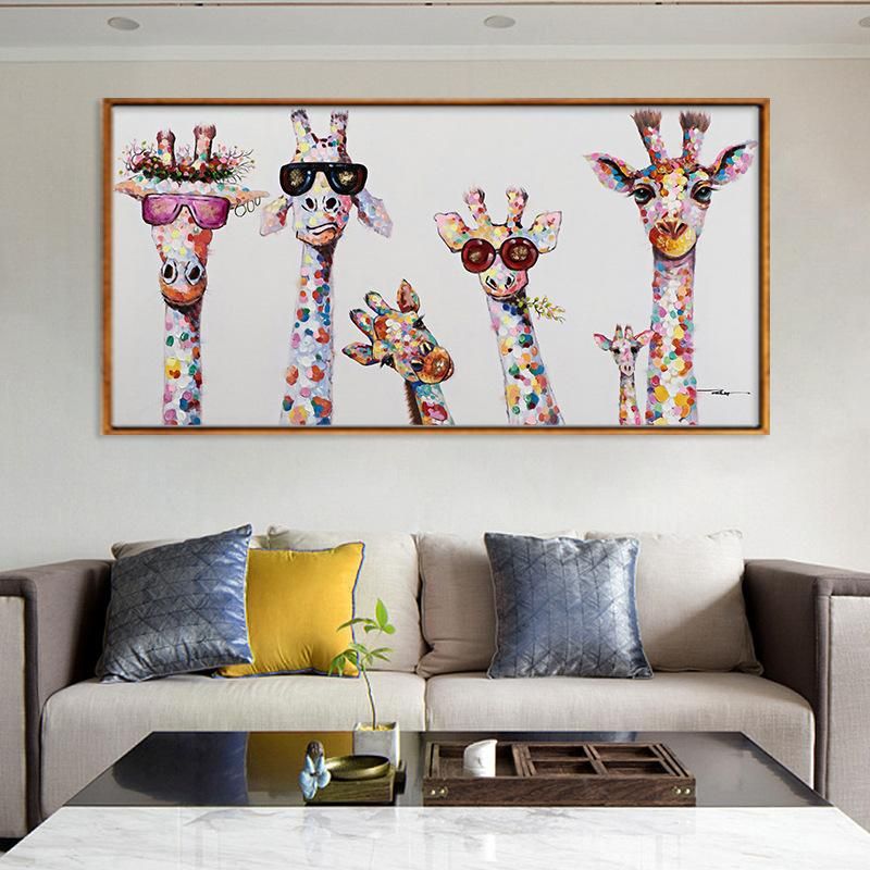 2020 Abstract Animal Giraffe Family Wall Art Pictures Painting Wall Art For Living Room Home Decor No Frame From Daxiangxidi 1 61 Dhgate Com