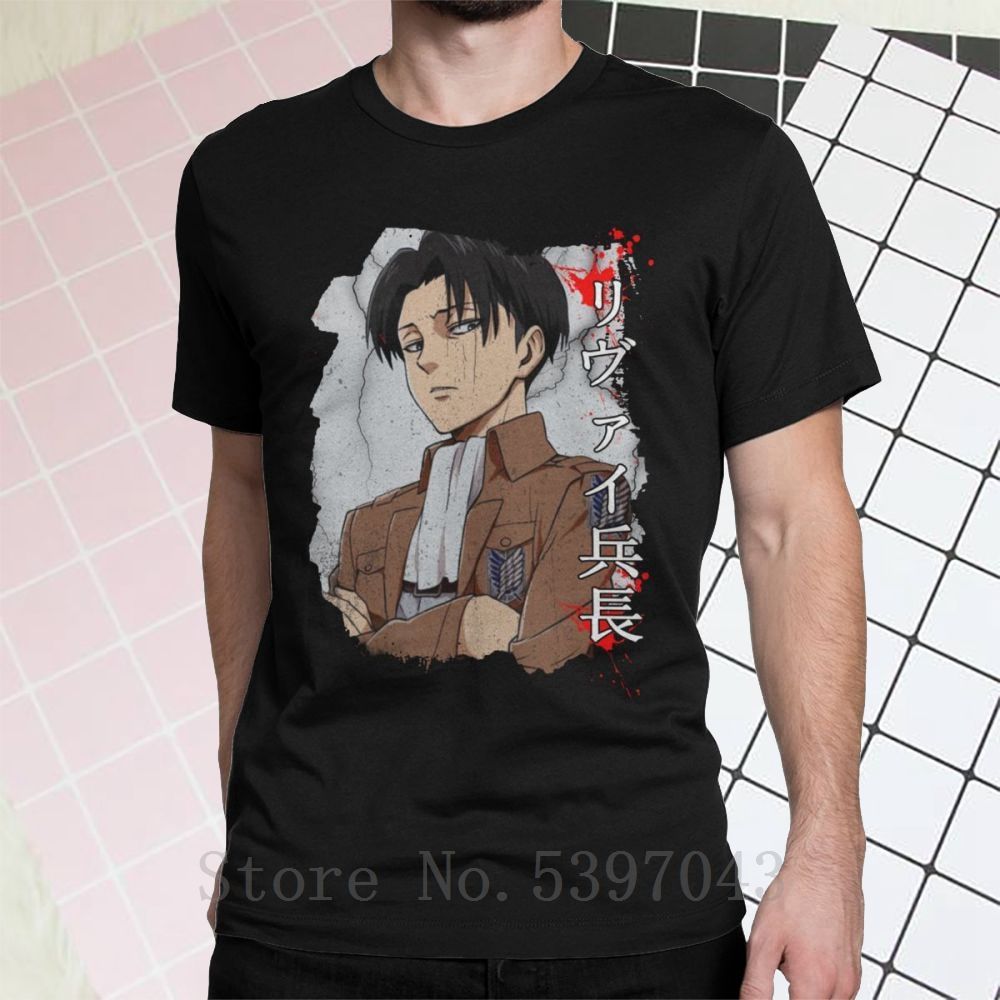 Compra Hombres Camiseta Levi Ataque En Titán De La Vendimia Camisetas 100%  Algodón Ackerman Eren Manga Del Animado Aot Camisetas Tops 6xl Cuello  Redondo Barato | Entrega Rápida Y Calidad | Es.Dhgate