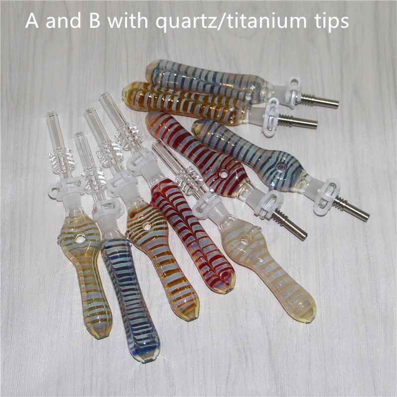 A and B with titanium/quartz tips