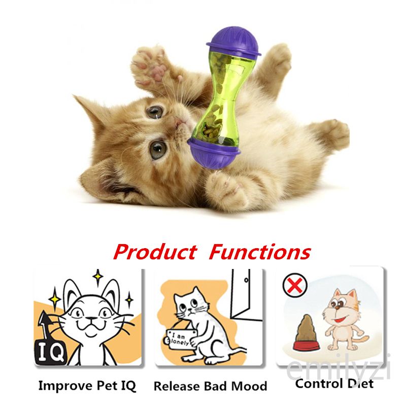 Interactive Dog Cat IQ Treat Ball Toys Funny Pet Tumbler Shaking Leakage  Food Container Toys Pet Training Balls Pet Dog Suppliy