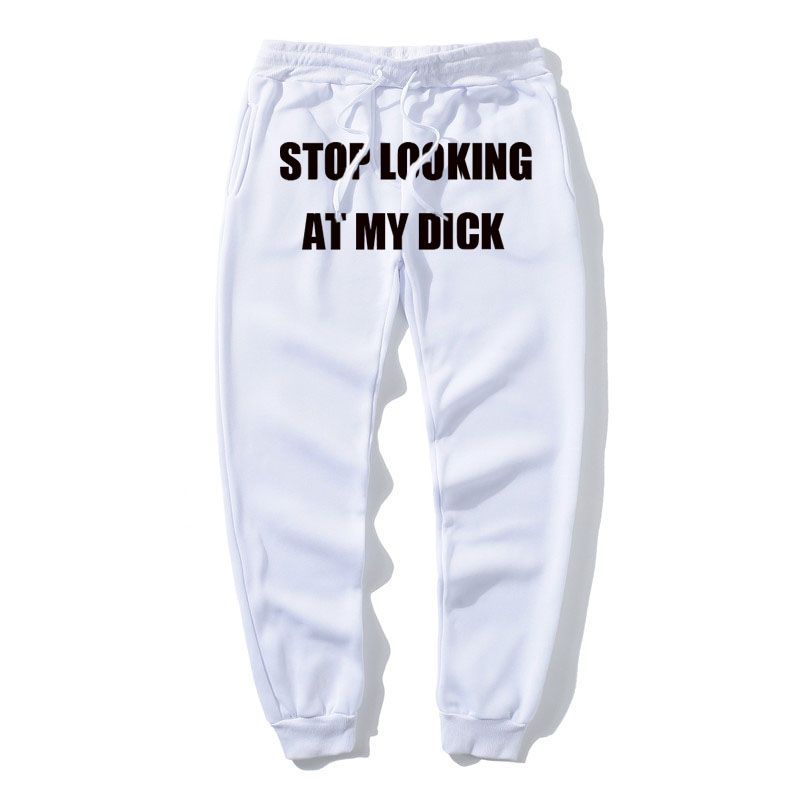 Acquistare Pantaloni Da Uomo Che Vendono Pantaloni Di Tuta Da Uomo Le Donne  Joggers Smettono Guardando Il Mio Cazzo Hip Hop Pantaloni A Vita Alta In  Cotone Tuta Pantaloni In Cotone Hippy