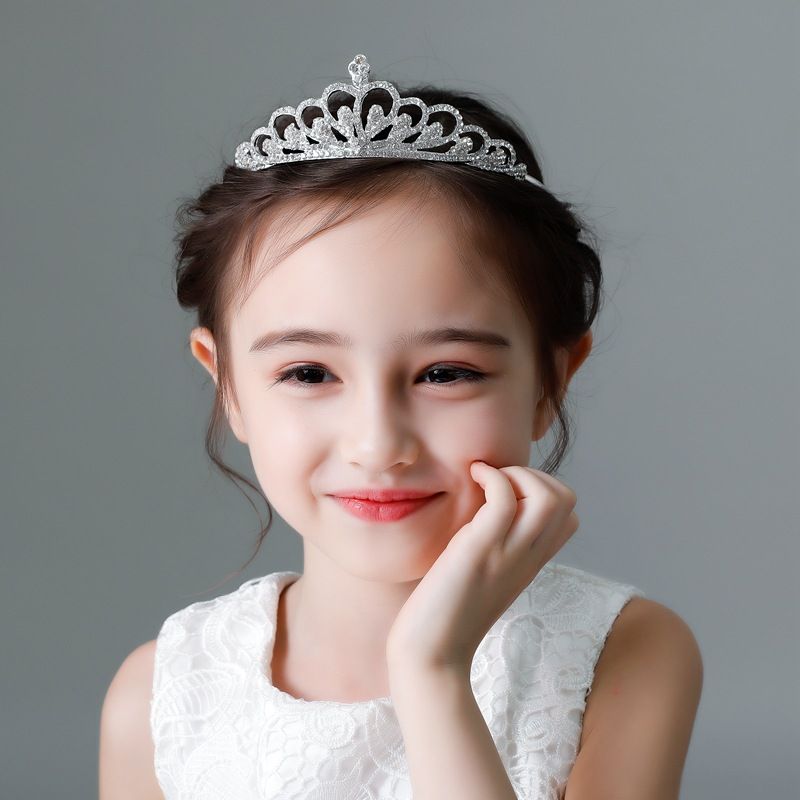 Kids Exquisite Head Pieces shiny diamond Girl Crown Princess hairstyle  child hair accessories children headwear manufacturers