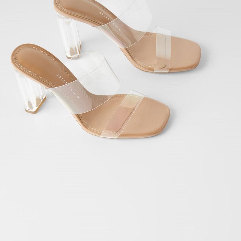 chunky heel jelly sandals